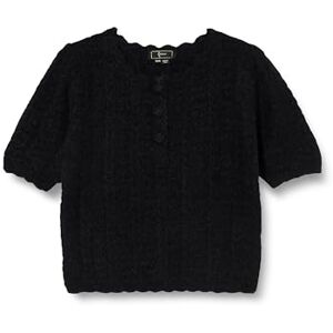 faina Dam tunn ihålig vintage virkade korta ärmar svart storlek XL/XXL, svart, XL faina Dam tunn ihålig vintage virkade korta ärmar svart storlek XL/XXL, svart, XL