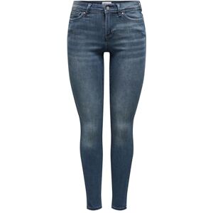 ONLY Dam skinny jeans ONLWAUW medium midja skinny fit jeans, Blå svart denim, M / 32L ONLY Dam skinny jeans ONLWAUW medium midja skinny fit jeans, Blå svart denim, M / 32L