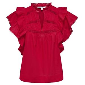 ONLY Onlsunny Capsl Frill Top WVN Noos, Hög risk Röd, XXS ONLY Onlsunny Capsl Frill Top WVN Noos, Hög risk Röd, XXS