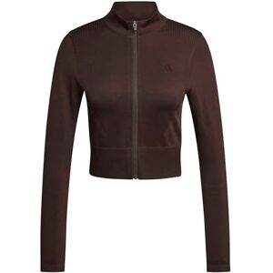 adidas Kobiety Workout Essentials Knit Zip Through Jacket, Aurora Coffee, S adidas Kobiety Workout Essentials Knit Zip Through Jacket, Aurora Coffee, S