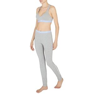 Giorgio Armani Dam ikonisk logotyp band leggings, Ljusgrå melange, XS Giorgio Armani Dam ikonisk logotyp band leggings, Ljusgrå melange, XS