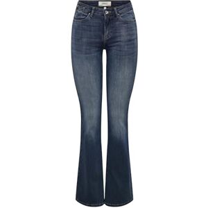 ONLY Onlblush Icon Coin Mid FL DNM Cro300Noos, Blå svart denim, (XS) W x 32L ONLY Onlblush Icon Coin Mid FL DNM Cro300Noos, Blå svart denim, (XS) W x 32L