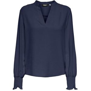 ONLY Damer Onlmette V-hals Ls Smock Top Noos WVN, naval academy, XS ONLY Damer Onlmette V-hals Ls Smock Top Noos WVN, naval academy, XS