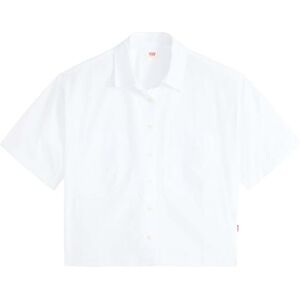 Levi's Harlie Ss Cropped Shirt Bright White, Ljus vit, L Levi's Harlie Ss Cropped Shirt Bright White, Ljus vit, L