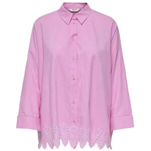 ONLY Onlgraces Tulum Ls Emb Shirt WVN, Fuchsia rosa, S ONLY Onlgraces Tulum Ls Emb Shirt WVN, Fuchsia rosa, S
