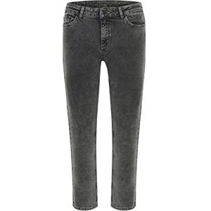 KAFFE dam jeans beskuren legs rakt, grå syra tvätta denim, 40 KAFFE dam jeans beskuren legs rakt, grå syra tvätta denim, 40