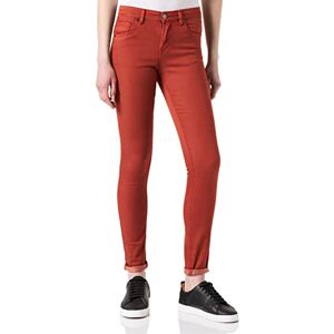 DESIRES Dam Lola Garment Dye Midwaist Kläder Dam Byxor, Bränd röd, 32W/Normal DESIRES Dam Lola Garment Dye Midwaist Kläder Dam Byxor, Bränd röd, 32W/Normal