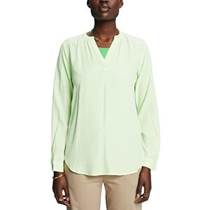 ESPRIT Crêpe-blus med slits vid urringningen, Citrus Green, M ESPRIT Crêpe-blus med slits vid urringningen, Citrus Green, M