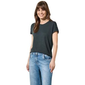 Cecil TOS Solid Crepe-knapp T-shirt, Slate khaki, XL Cecil TOS Solid Crepe-knapp T-shirt, Slate khaki, XL