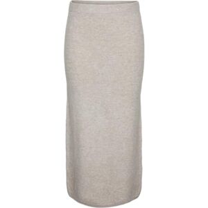 PIECES Pcnuna Mw Ankel Slit Knit Skirt Bc, Silvergrå/detalj: mélang, M PIECES Pcnuna Mw Ankel Slit Knit Skirt Bc, Silvergrå/detalj: mélang, M