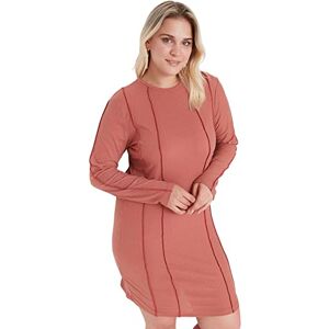 Trendyol Mini Bodycon Slim Plus Size Dress Damklänning, Kanel, 3XL stor Trendyol Mini Bodycon Slim Plus Size Dress Damklänning, Kanel, 3XL stor