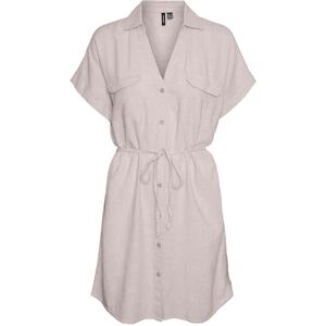 VERO MODA VMLINN SS kort skjorta klänning WVN NOOS, Månkjol/detalj: melerad, S VERO MODA VMLINN SS kort skjorta klänning WVN NOOS, Månkjol/detalj: melerad, S