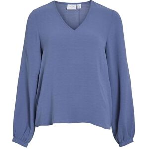 Vila VISURASHIL V-hals L/S TOP/R/DFS, Bijou blå, 36 Vila VISURASHIL V-hals L/S TOP/R/DFS, Bijou blå, 36