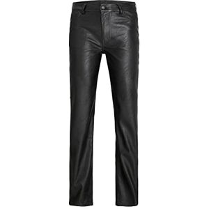 JJXX JACK & JONES Dam Jxkenya Hw raka Faux Leat Pants Noos byxor, Svart/detalj: matt – lång, M JJXX JACK & JONES Dam Jxkenya Hw raka Faux Leat Pants Noos byxor, Svart/detalj: matt – lång, M