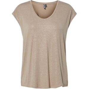 PIECES Pcalice Ss Glitter Tee JRS Noos Bc, Greige, XS PIECES Pcalice Ss Glitter Tee JRS Noos Bc, Greige, XS