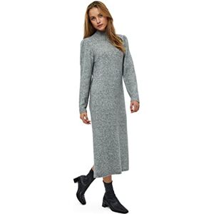 Peppercorn Helene Puffsleeve damklänning, grå melange, S Peppercorn Helene Puffsleeve damklänning, grå melange, S