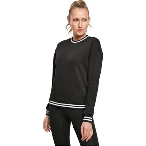 Build Your Brand Damsweatshirt, damer, college, crew-tröja, damtröja med ränder på manschetterna finns i 2 färger, storlekar XS – 5XL, svart/vit, L Build Your Brand Damsweatshirt, damer, college, crew-tröja, damtröja med ränder på manschetterna finns i 2 färger, storlekar XS – 5XL, svart/vit, L