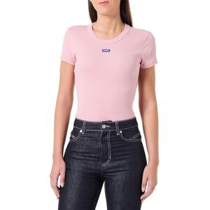 HUGO T-shirt för kvinnor, Ljus/pastel rosa 681, L HUGO T-shirt för kvinnor, Ljus/pastel rosa 681, L