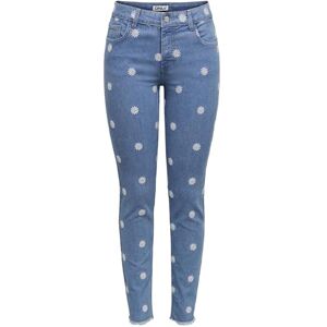 ONLY Onlhush Mw Emb Rw ANK Skinny DNM, Mellanblå denim, L / 32L ONLY Onlhush Mw Emb Rw ANK Skinny DNM, Mellanblå denim, L / 32L