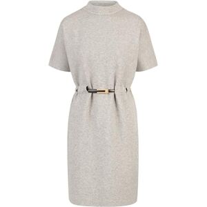 APART Fashion stickad klänning med bälte, gråmelerad, 34 APART Fashion stickad klänning med bälte, gråmelerad, 34