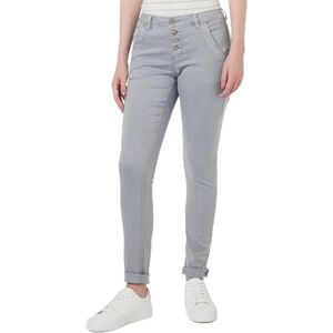 Cream Dambyxor Twill Slim Fit Midrise Waist Button Fastening Full längd byxor dam, Silver Sconce, 27W Cream Dambyxor Twill Slim Fit Midrise Waist Button Fastening Full längd byxor dam, Silver Sconce, 27W