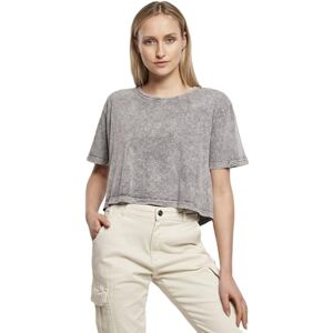 Build Your Brand KiarenzaFD Dam Acid Washed Cropped Tee T-Shirt Kortärmad T-Shirt, Grå Svart, S Build Your Brand KiarenzaFD Dam Acid Washed Cropped Tee T-Shirt Kortärmad T-Shirt, Grå Svart, S