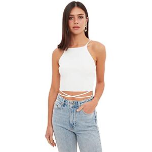 Trendyol Dam-hängande stickad blus. Blus, ecru, S Trendyol Dam-hängande stickad blus. Blus, ecru, S