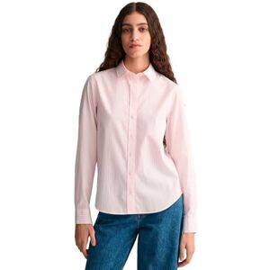 GANT Reg Poplin randig skjorta blus för kvinnor, Ljusrosa, 36 GANT Reg Poplin randig skjorta blus för kvinnor, Ljusrosa, 36