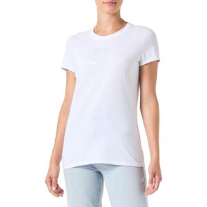 Giorgio Armani Dam Slim Fit Silk Patch Monogram Logo T-shirt, Optisk vit, M Giorgio Armani Dam Slim Fit Silk Patch Monogram Logo T-shirt, Optisk vit, M