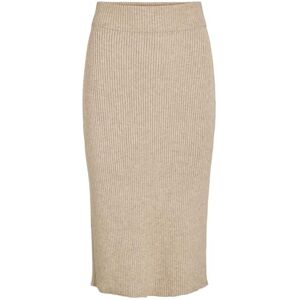 Vila Dam Viril Pencil Hw Stickad Kjol-Noos, Naturligt melerad, XL Vila Dam Viril Pencil Hw Stickad Kjol-Noos, Naturligt melerad, XL
