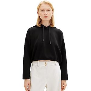 TOM TAILOR Denim dam basic huvtröja sweatshirt, 14482-djup svart, M TOM TAILOR Denim dam basic huvtröja sweatshirt, 14482-djup svart, M