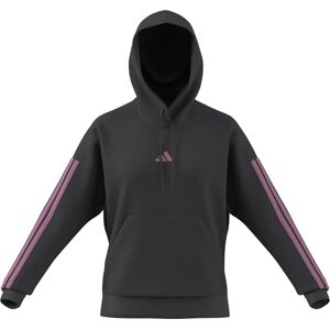 adidas Kobiety ESSENTIALS 3-STRIPES FLEECE HOODIE, grey six/st tropic bloom, XS adidas Kobiety ESSENTIALS 3-STRIPES FLEECE HOODIE, grey six/st tropic bloom, XS