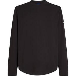 KARL LAGERFELD JEANS , Herr, Vanlig Långärm Böjd T-Shirt, Vanlig Fit, Svart, XS KARL LAGERFELD JEANS , Herr, Vanlig Långärm Böjd T-Shirt, Vanlig Fit, Svart, XS