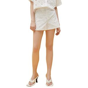 Koton Dam Brode Mini Shorts, Vit (000), 40 SE Koton Dam Brode Mini Shorts, Vit (000), 40 SE