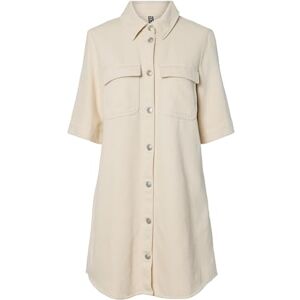 PIECES Pcsavanna Ss Dress, Raw bomull, M PIECES Pcsavanna Ss Dress, Raw bomull, M