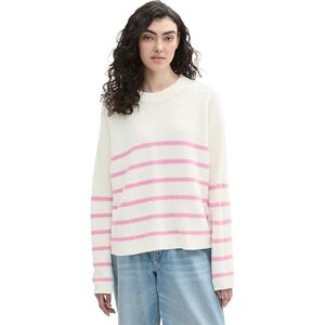 TOM TAILOR Denim damtröja, 35925 – pläterad rosa vit randig, XXL TOM TAILOR Denim damtröja, 35925 – pläterad rosa vit randig, XXL
