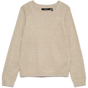 VERO MODA VMDOFFYSHINE LS O-hals blus REP NOOS, Silver mink/detalj: w. Guld Lurex, XL VERO MODA VMDOFFYSHINE LS O-hals blus REP NOOS, Silver mink/detalj: w. Guld Lurex, XL