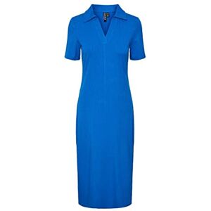PIECES 5715367536363 Dam PCKYLIE SS Polo Midiklänning Noos klänning, Princess Blue, XS, prinsessa blå, XS PIECES 5715367536363 Dam PCKYLIE SS Polo Midiklänning Noos klänning, Princess Blue, XS, prinsessa blå, XS