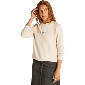 Calvin CK JEANS dam tonologo crewneck J20J225360, beige (brasiliansk sand), XS, Beige (brasiliansk sand), XS Calvin CK JEANS dam tonologo crewneck J20J225360, beige (brasiliansk sand), XS, Beige (brasiliansk sand), XS