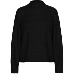 PIECES Pcmalou Ls High Neck Knit Pwp Bc, svart, M PIECES Pcmalou Ls High Neck Knit Pwp Bc, svart, M