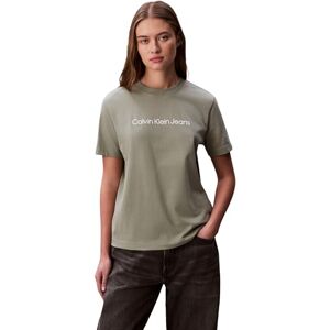 Calvin dam A- Inst. Logo klassisk t-shirt Ss Lv047C912G grafiska t-shirts, beige, XL Calvin dam A- Inst. Logo klassisk t-shirt Ss Lv047C912G grafiska t-shirts, beige, XL