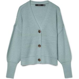 VERO MODA Vmlea Ls V-hals manschett cardigan Noos, Grå mist, XS VERO MODA Vmlea Ls V-hals manschett cardigan Noos, Grå mist, XS