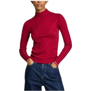 Pepe Jeans dam Izabel polotröja, stickade kläder, röd, XS, Röd (bränd röd), XS Pepe Jeans dam Izabel polotröja, stickade kläder, röd, XS, Röd (bränd röd), XS