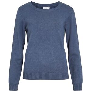 Vila Viril O-Neck L/S stickad topp – Noos, Vintage Indigo, M Vila Viril O-Neck L/S stickad topp – Noos, Vintage Indigo, M