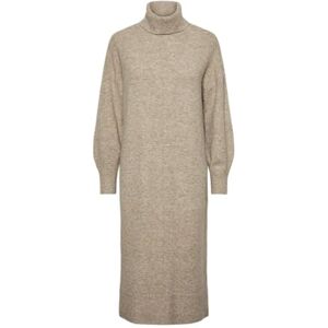 PIECES Pcmalou Ls polotröja stickad klänning Noos Bc, taupe grå, S PIECES Pcmalou Ls polotröja stickad klänning Noos Bc, taupe grå, S