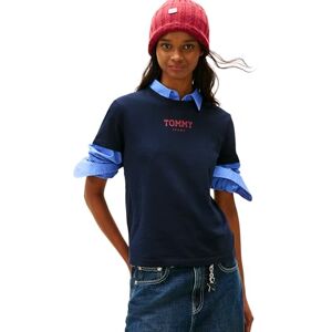 Tommy Jeans dam TJW REG Essential Logo 2 TEE EXT DW0DW21842 S/S t-shirt, blå (mörk natt marinblå), 6XL, Blå (mörk natt marinblå), 6XL Stor Tommy Jeans dam TJW REG Essential Logo 2 TEE EXT DW0DW21842 S/S t-shirt, blå (mörk natt marinblå), 6XL, Blå (mörk natt marinblå), 6XL Stor
