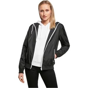 Build Your Brand Damjacka, vindjacka, basic vindjacka för kvinnor med huva, finns i 3 färger, storlekar XS – 5XL, svart/vit, 5XL Build Your Brand Damjacka, vindjacka, basic vindjacka för kvinnor med huva, finns i 3 färger, storlekar XS – 5XL, svart/vit, 5XL