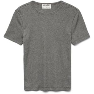 VERO MODA Awirwina Ss O-neck t-shirt Noos, Medium grå melerad, L VERO MODA Awirwina Ss O-neck t-shirt Noos, Medium grå melerad, L