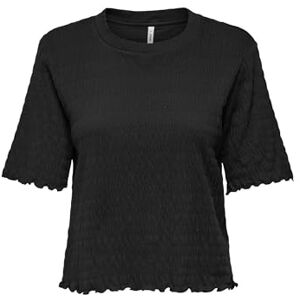 ONLY Onlgaila S/S O-Neck Top Box JRS, svart, XS ONLY Onlgaila S/S O-Neck Top Box JRS, svart, XS