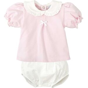BABIDU Set för babyflickor med kortärmad T-shirt, Bobokrage med volanger och dekorativ rosett, vit groda med bekvämt gummi, mjuk bomull, perfekt för vår och sommar, Rosa, 12 månader BABIDU Set för babyflickor med kortärmad T-shirt, Bobokrage med volanger och dekorativ rosett, vit groda med bekvämt gummi, mjuk bomull, perfekt för vår och sommar, Rosa, 12 månader